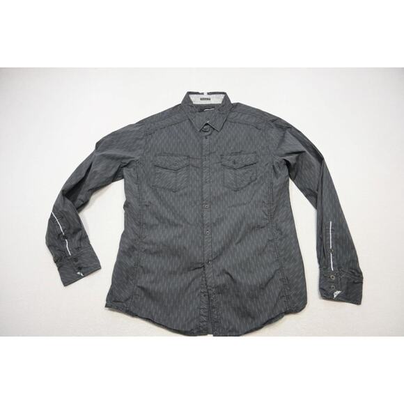 BKE Buckle Black Label Standard Fit Gray Long Sleeve Stretch Mens Size Large - Picture 5 of 9